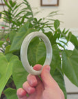 Baikalla Natural Light Green Jadeite Jade Bangle Bracelet (66.3mm) 