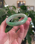 Genuine Vibrant Green Jadeite Jade Bangle Bracelet (56mm) 