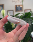Baikalla Natural Light Lavender Green & Sajin (Golden Dust) Jadeite Jade "Half Round" Bangle Bracelet (57mm) 
