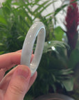 Baikalla "Half Round" Light Lavender Jadeite Jade Bangle Bracelet ( 62.6 mm) 