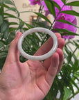 Baikalla Light Green "Traditional Round" Jadeite Jade Bangle Bracelet (56mm) 