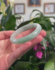 Baikalla Natural Green Jadeite Jade Bangle Bracelet (56.76mm) 