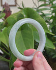Baikalla™ "Classic Bangle" Genuine Jadeite Jade Lavender Green Bangle Bracelet (63.3mm)