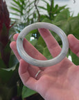 Baikalla "Full Round" Icy Blue-Green Jade Bangle Bracelet (60.04mm) 