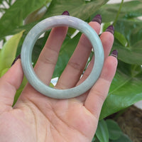 Baikalla Classic Green Lavender Burmese Jadeite Jade Bangle (57.50 mm) T188