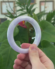 Baikalla Natural Lavender Jadeite Jade Bangle Bracelet (57.7 mm) 