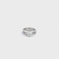 Baikalla™ 14k White Gold Moissanite Diamond 2 in 1 Engagement Ring