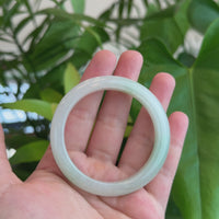 High-end Natural Burmese Ice Green Jadeite Jade Bangle Bracelet (50.74 mm) #999