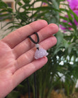 Baikalla Icy Lavender Lotus Jadeite Jade Pendant Necklace