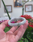 Baikalla Natural Light Blue-Green Jadeite Jade "Oval" Bangle Bracelet (54mm) 