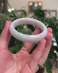 Baikalla Natural Light Lavender & Green Jadeite Jade Bangle Bracelet (57.8mm) 
