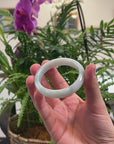 Baikalla Light Green Jadeite Jade "Half Round" Bangle Bracelet (53.5mm) 