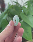 Baikalla Icy Apple-Green Burmese Jadeite Jade Traditional Ring 