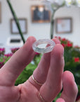 Baikalla Natural Icy Blue-Green Flower Jadeite Jade Traditional Ring 