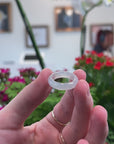 Baikalla Natural Icy Jadeite Jade Traditional Ring 
