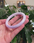 Baikalla Natural Vixen Purple "Traditional Round" Jadeite Jade Bangle Bracelet (57.8mm) 