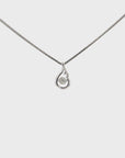 18K White Gold Diamond Pendant Necklace