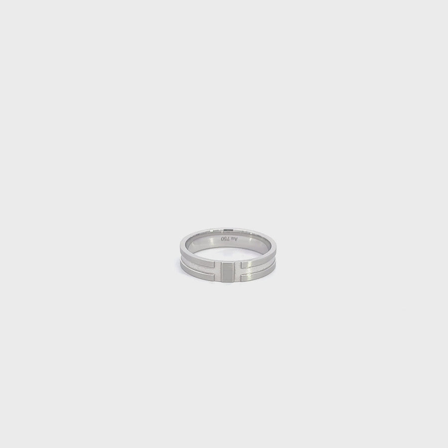Baikalla 18k White Gold Wedding Band Ring