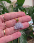 Baikalla 18K Yellow Gold "Lotus Flower" Natural  Lavender Jadeite Jade Pendant W/ Natural Diamonds
