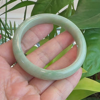 Baikalla "Classic Bangle" Blue Green Natural Burmese Jadeite Jade Bangle ( 57.53 mm )#301