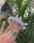 Baikalla Natural Light Pink Jadeite Jade Bangle Bracelet (52.8 mm) 