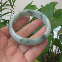 Burmese Blue-green Jade Jadeite Bangle Bracelet (61.45mm) T109