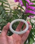 Baikalla Light Green "Traditional Round" Jadeite Jade Bangle Bracelet (54.4mm) 
