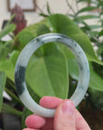 Burmese Ice blue green Jadeite Jade Bangle Bracelet (63 mm) T753