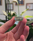 Baikalla Natural Icy Oil Green Jadeite Jade Traditional Ring 