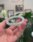 Baikalla Natural Light Green Jadeite Jade "Traditional Round" Bangle Bracelet (51mm) 