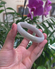 Baikalla Light Lavender W/ Light Yellow Patch Jadeite Jade Bangle Bracelet (58.8mm) 
