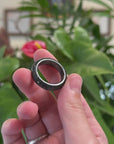 Natural WuJi Burmese Jadeite Jade Band Ring 