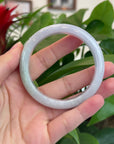 Baikalla "Classic Bangle" Genuine Jadeite Jade Lavender Green Bangle Bracelet (56.97mm) 