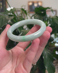 Baikalla Natural Apple-Green "Traditional Round" Jadeite Jade Bangle Bracelet (55.8mm) 