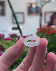 Baikalla Natural Icy Jadeite Jade Traditional Ring 