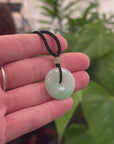 Baikalla "Good Luck Button" Jadeite Jade Lucky KouKou Pendant Necklace