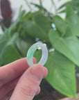 Natural Burmese Lavender Jadeite Jade Band Ring