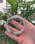 Baikalla Icy Blue-Green Jadeite Jade Bangle Bracelet (57.7mm) 