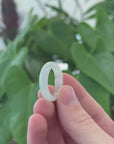 Natural Burmese Lavender Jadeite Jade Band Ring