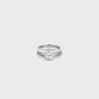 Baikalla™ 14k White Gold Moissanite Diamond 2 in 1 Engagement Ring Stes
