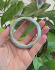 Burmese Blue-Green Jade Jadeite Bangle Bracelet (55.64 mm) T180