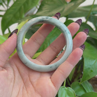 Burmese Blue-Green Jade Jadeite Bangle Bracelet (55.64 mm) T180