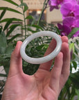 Baikalla Light Green "Traditional Full-Round" Jadeite Jade Bangle Bracelet (53.8mm) 