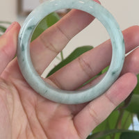 Burmese Blue-Green Jade Jadeite Bangle Bracelet (55.86 mm) T247