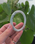 "Classic Round" Blue- Green Jadeite Jade Bangle (62.3 mm) 