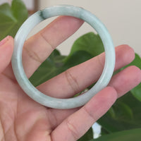 Baikalla "Petite" Natural Burmese Blue-green Jadeite Jade Bangle Bracelet (53.89 mm) #T236
