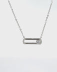 18K White Gold Infinity .0112 CTW Diamond Pendant Necklace