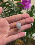 Baikalla "Lu Lu Tong" Light Grey & Sajin Jadeite Jade Pendant Necklace