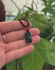 Genuine Nephrite Black Jade Yin Yang Pendant Necklace