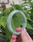 Baikalla Natural Blue-Green Jadeite Jade Bangle Bracelet (63.5mm) 
